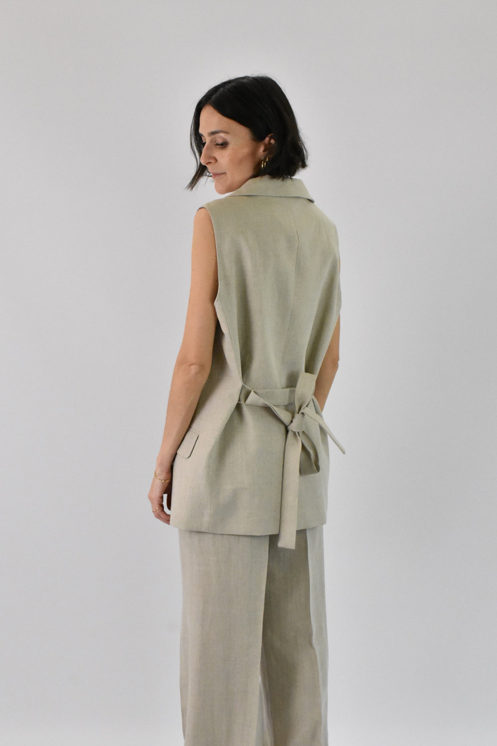 Gilet oversize lino