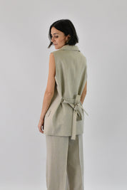 Gilet oversize lino