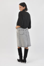 Gonna denim spacco