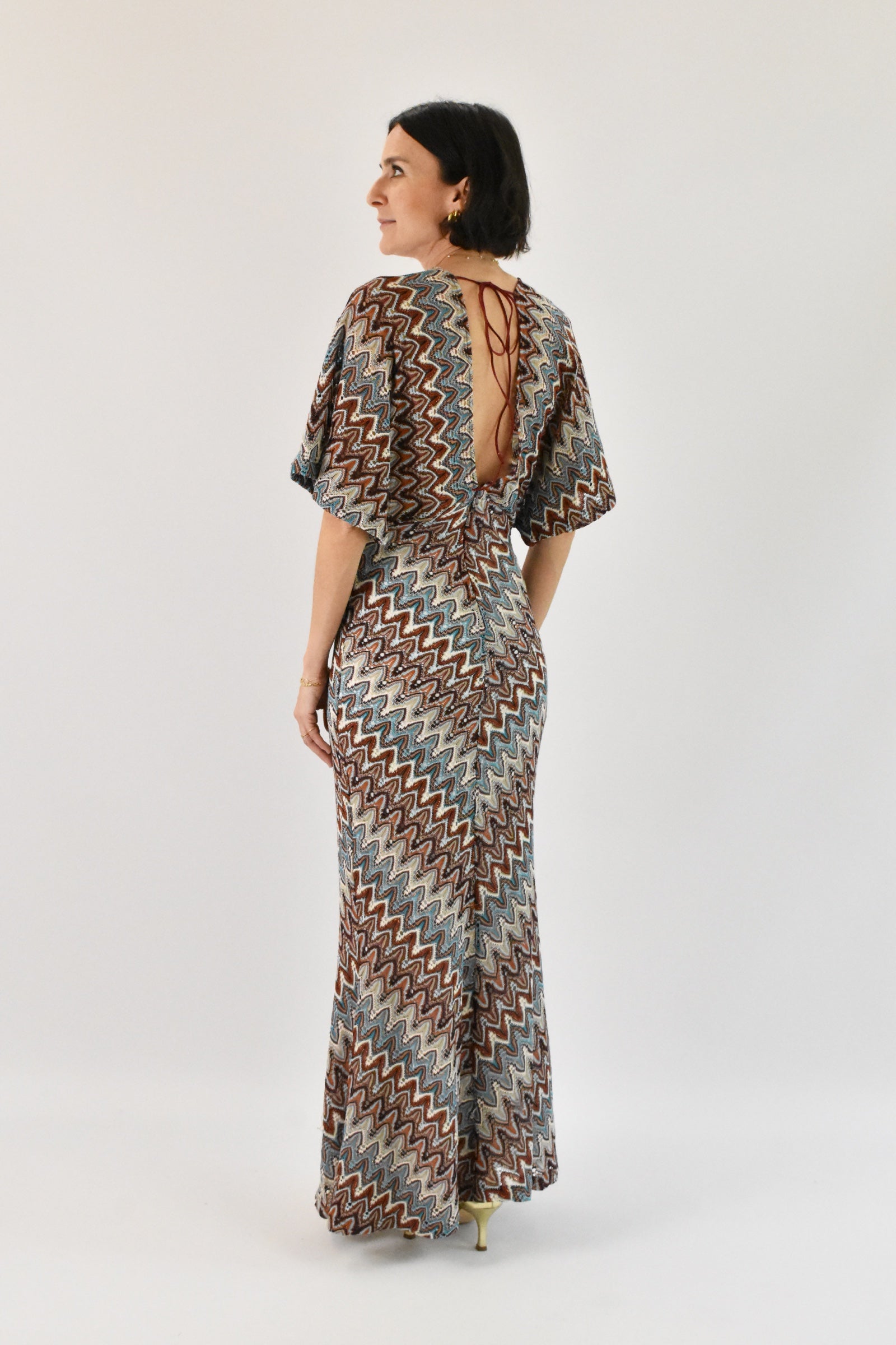 Abito lungo fantasia crochet