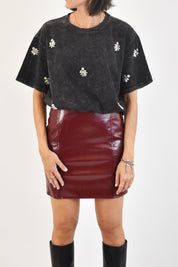 T-shirt stone con strass