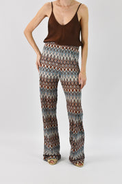 Pantalone zampa lavorato