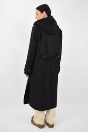 Cappotto doppiopetto cappuccio