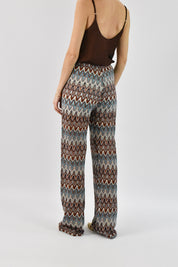 Pantalone zampa lavorato
