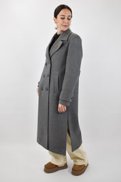 Cappotto doppiopetto cappuccio