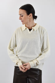 Maglia polo 80% lana