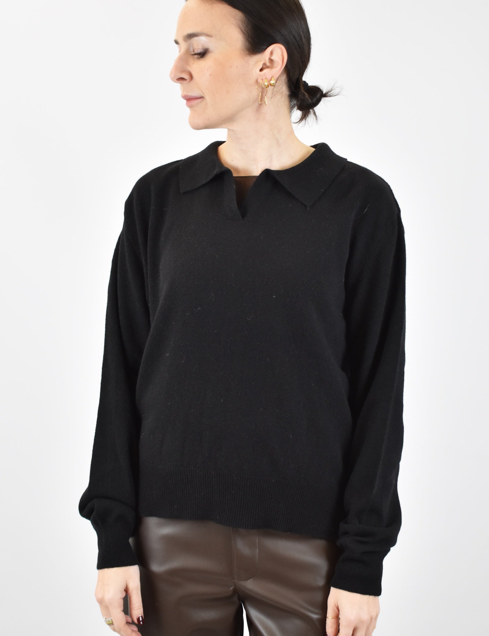 Maglia polo 80% lana