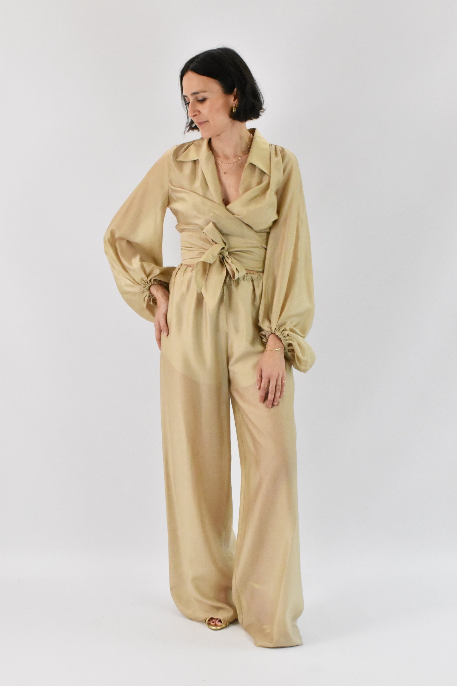 Blusa portafoglio