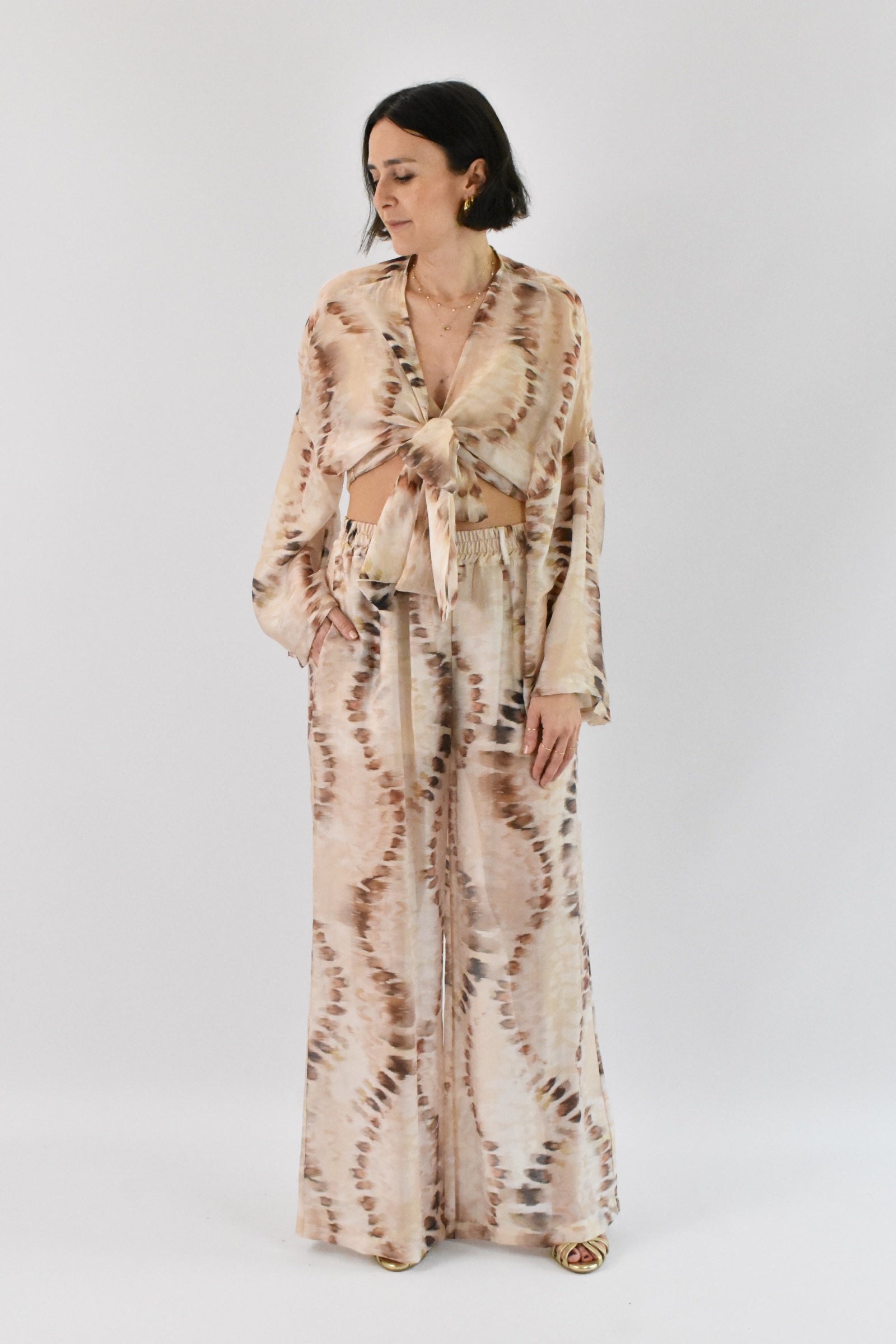 Pantalone palazzo fantasia