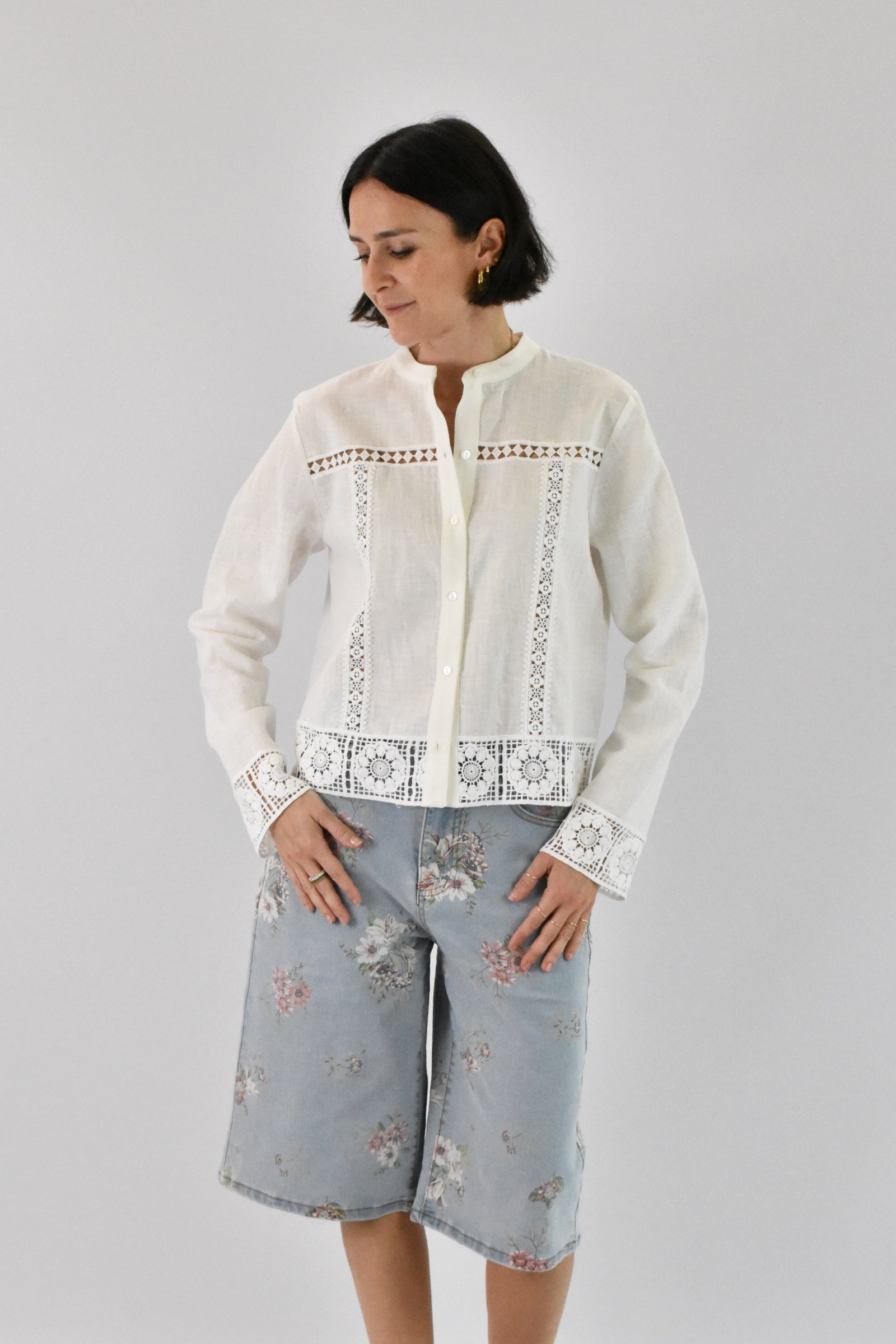 Camicia con sangallo