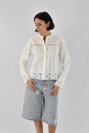 Camicia con sangallo
