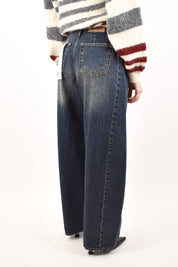 Jeans da donna modello LUCY HaveOne, balloon fit, lavaggio leggermente invecchiato, casual chic, articolo pls-p352