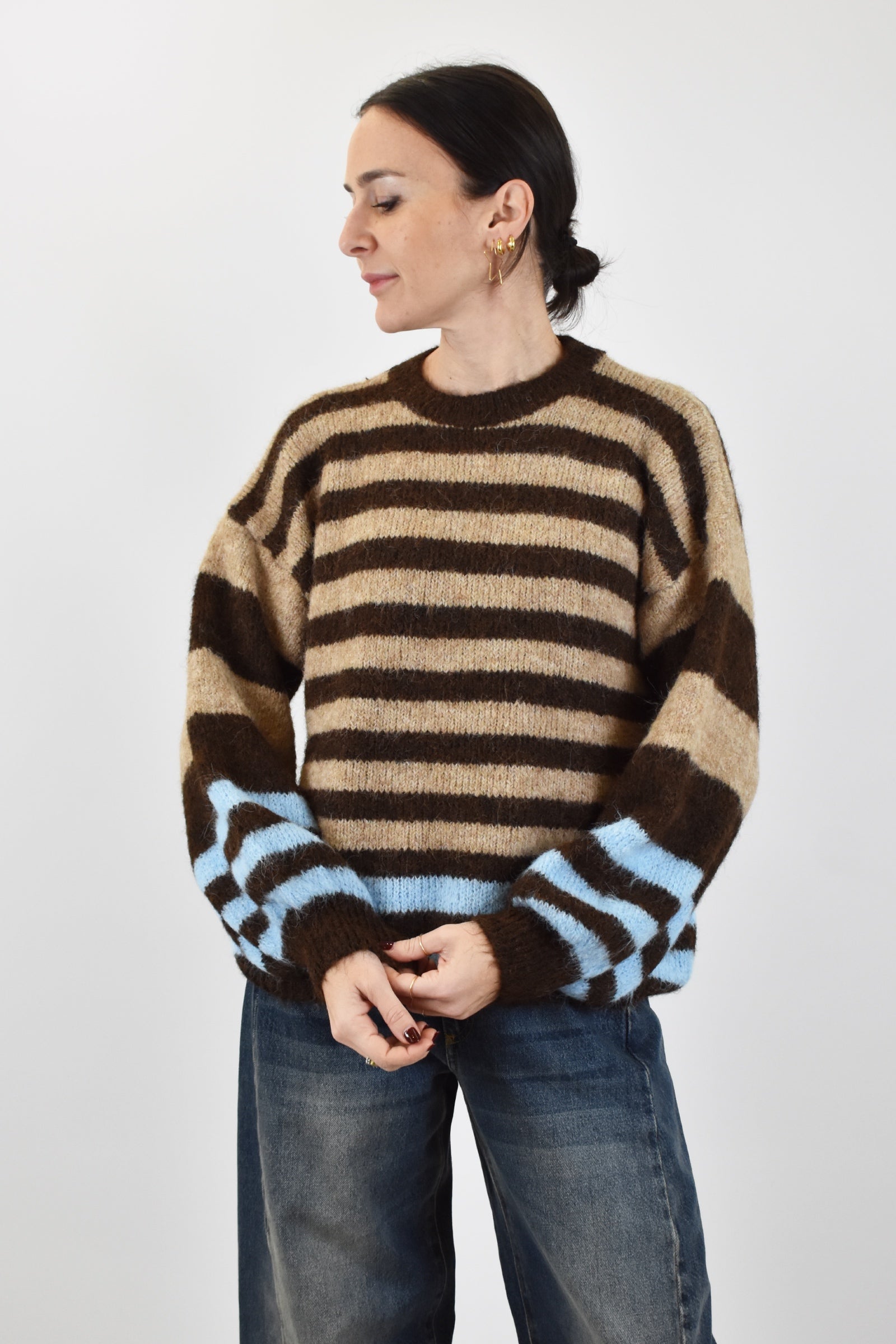 Maglia rigata bicolor