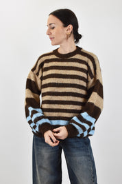 Maglia rigata bicolor