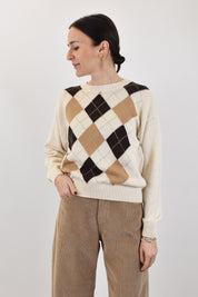 Maglia rombi con lurex