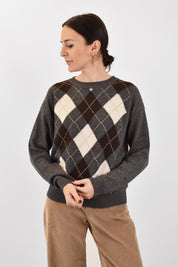 Maglia rombi con lurex