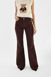 Pantalone velluto coste zampa