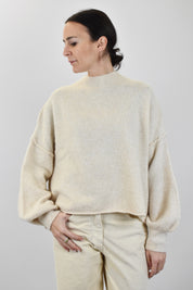 Maglia crop mezzo collo