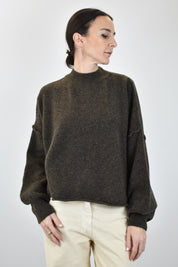 Maglia crop mezzo collo