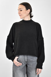 Maglia crop mezzo collo