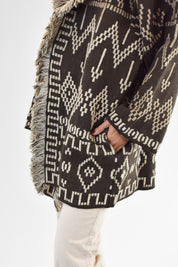 Cardigan jaquard tramato
