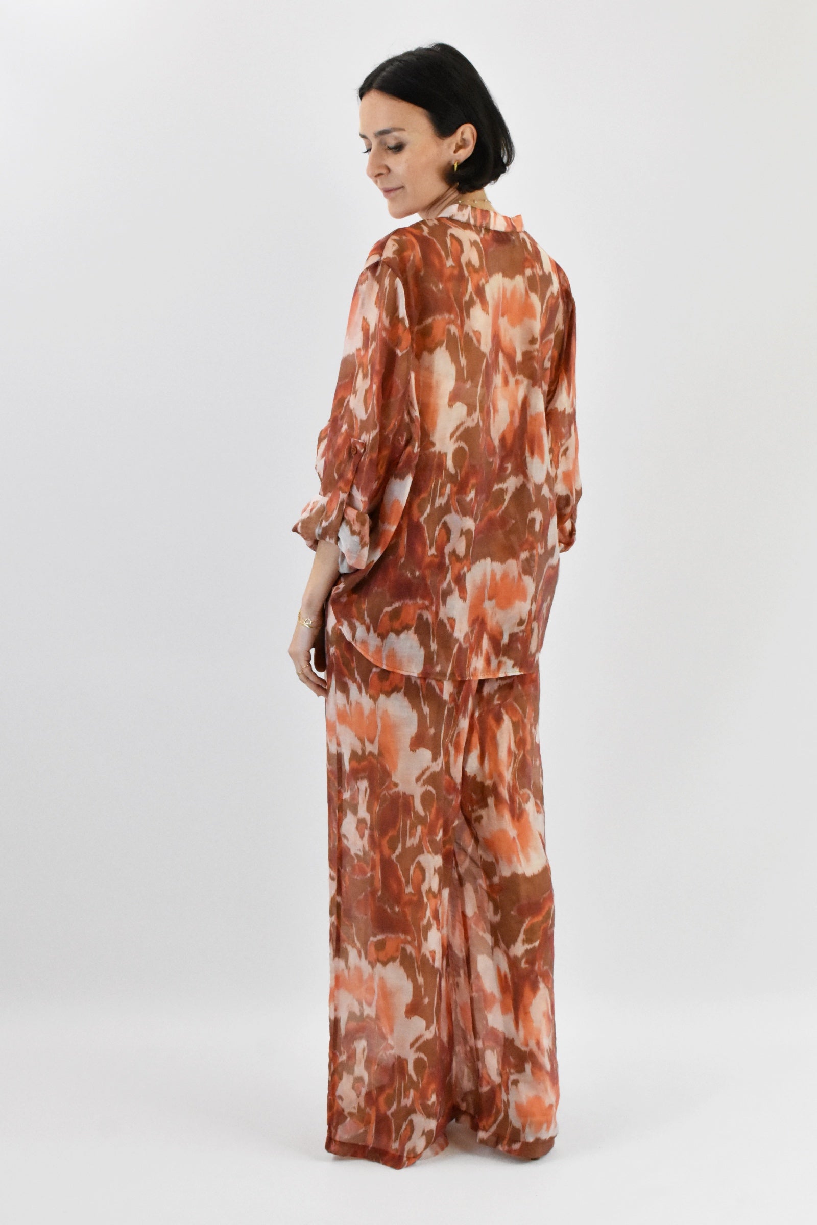 Pantalone ampio fantasia