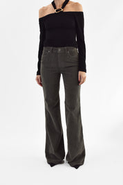 Pantalone velluto coste zampa