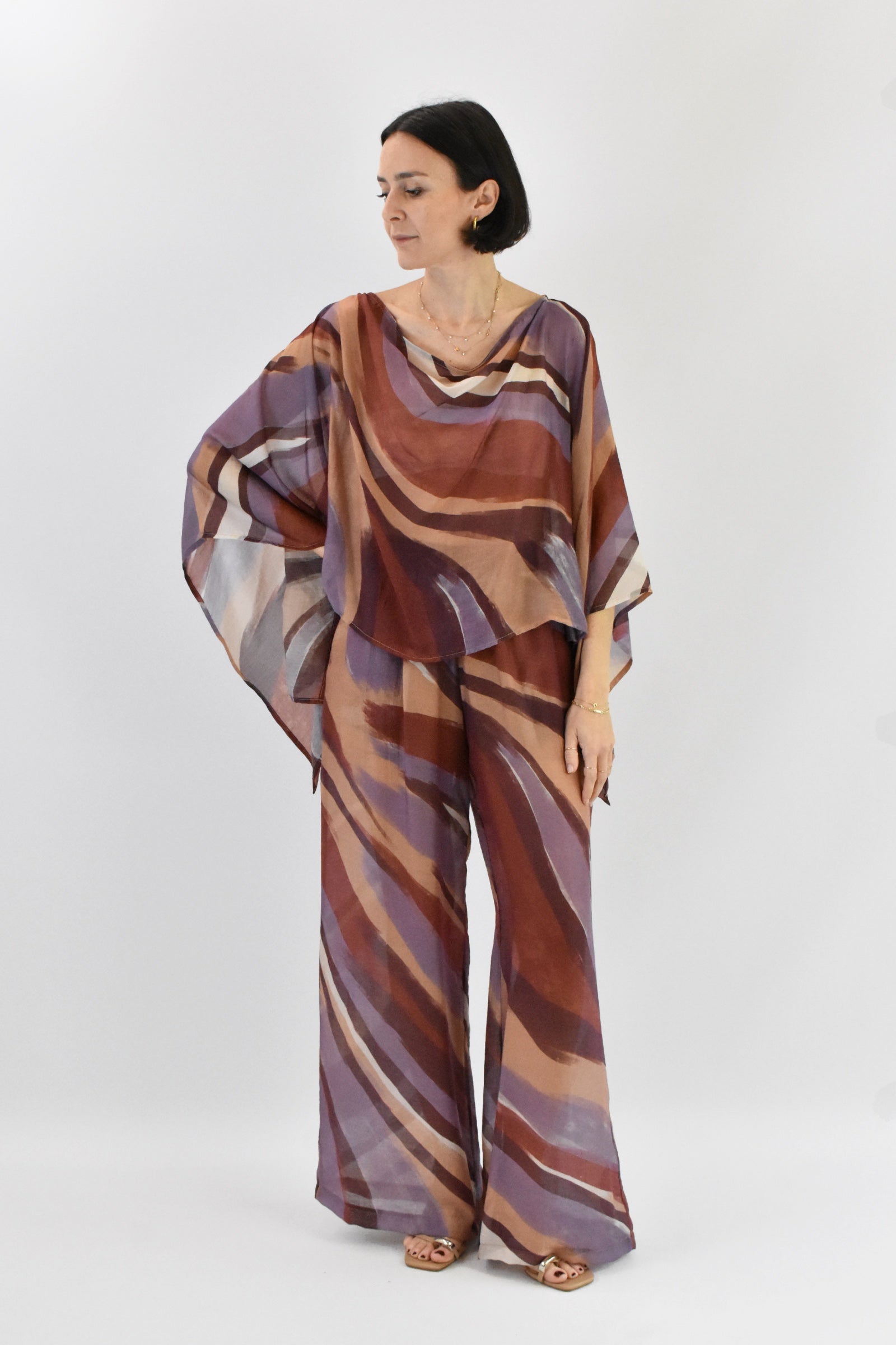Pantalone ampio fantasia