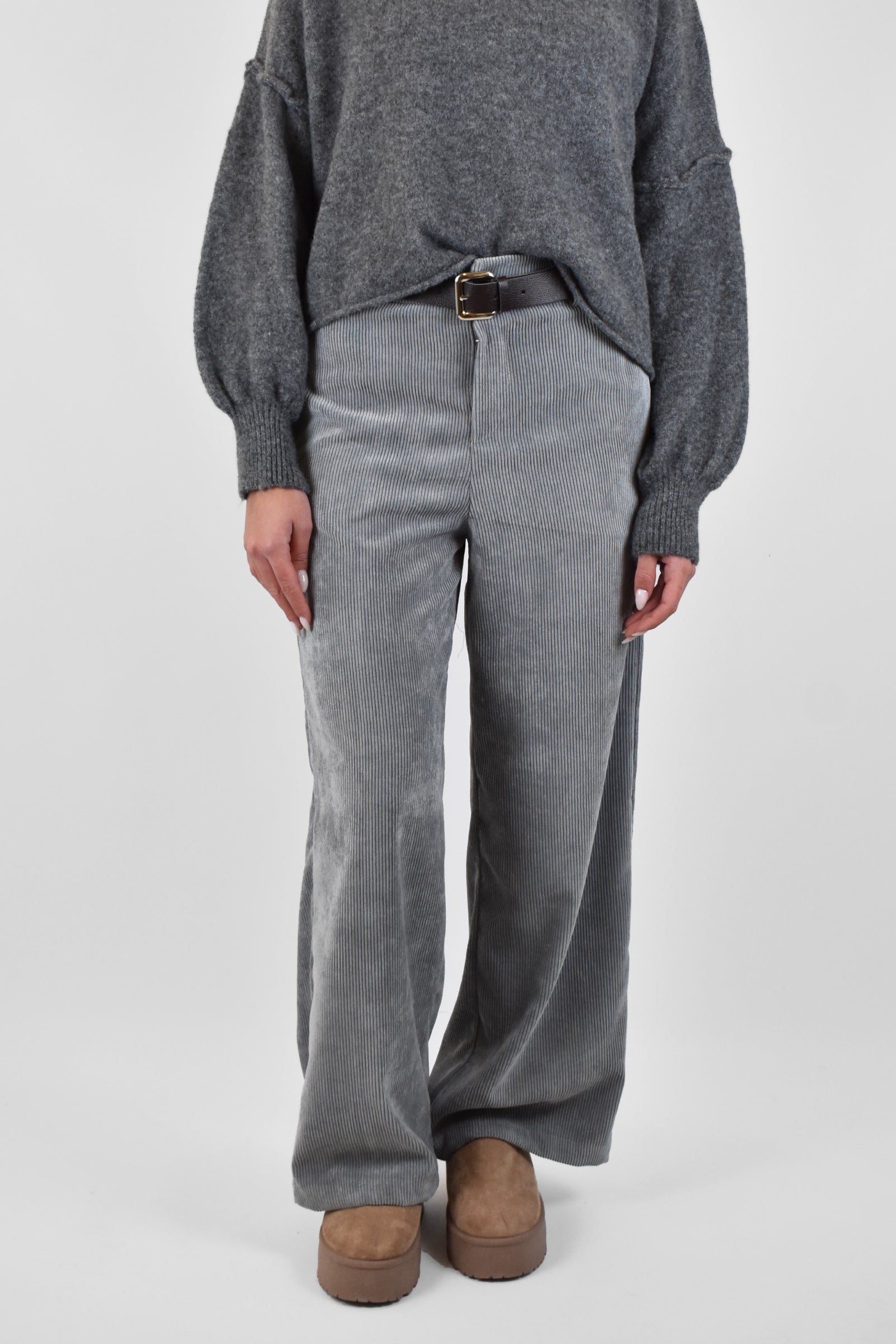 Pantalone velluto palazzo