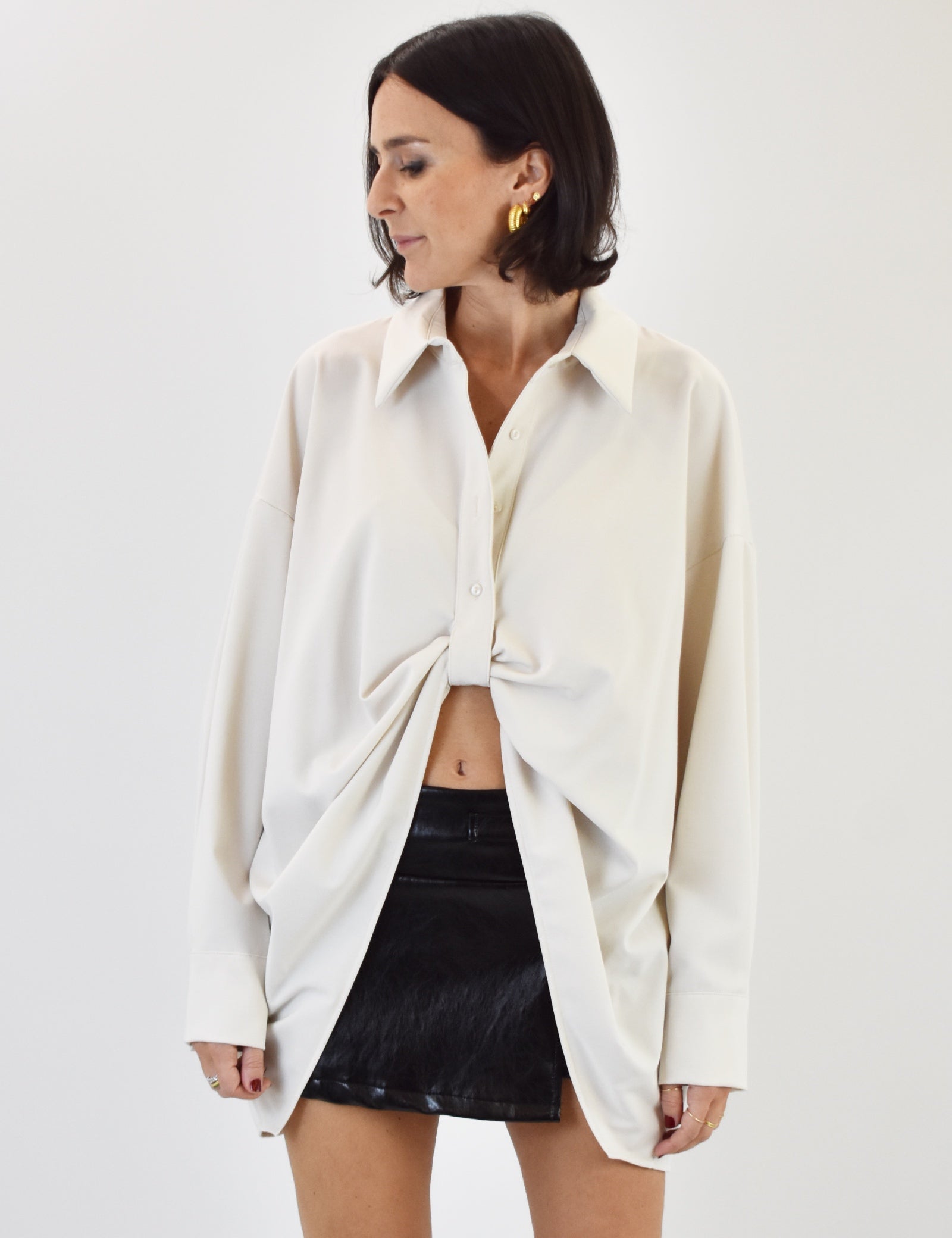 Camicia oversize annodata