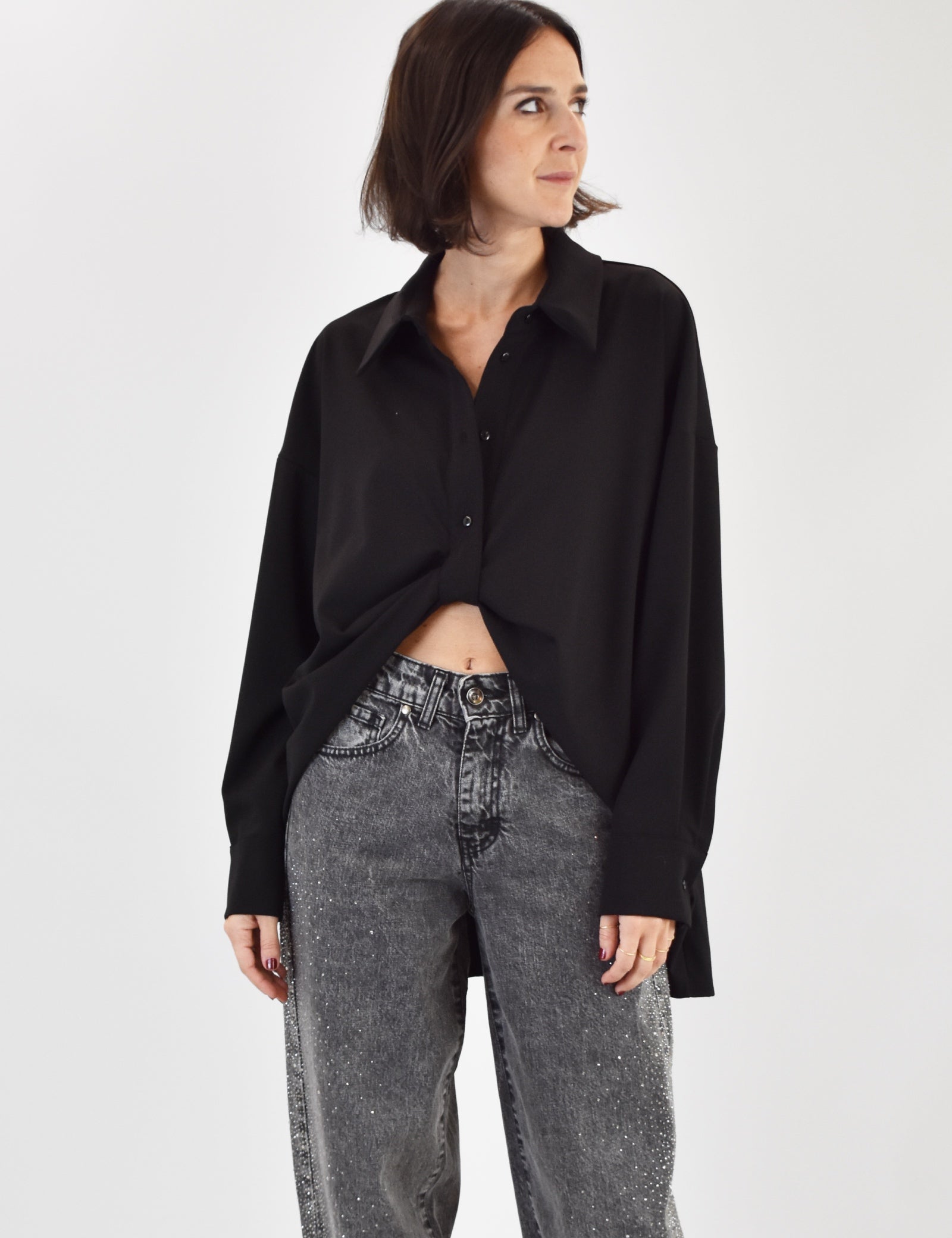 Camicia oversize annodata