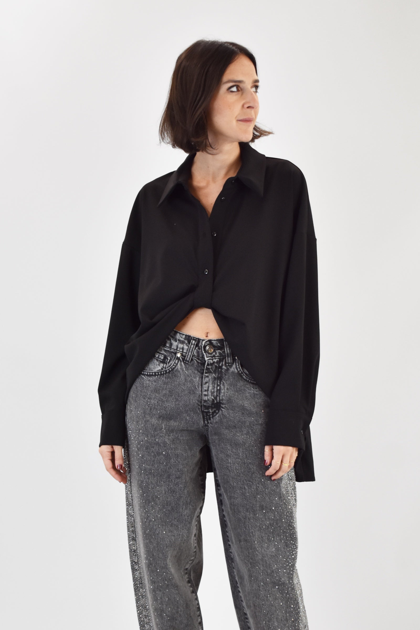 Camicia oversize annodata
