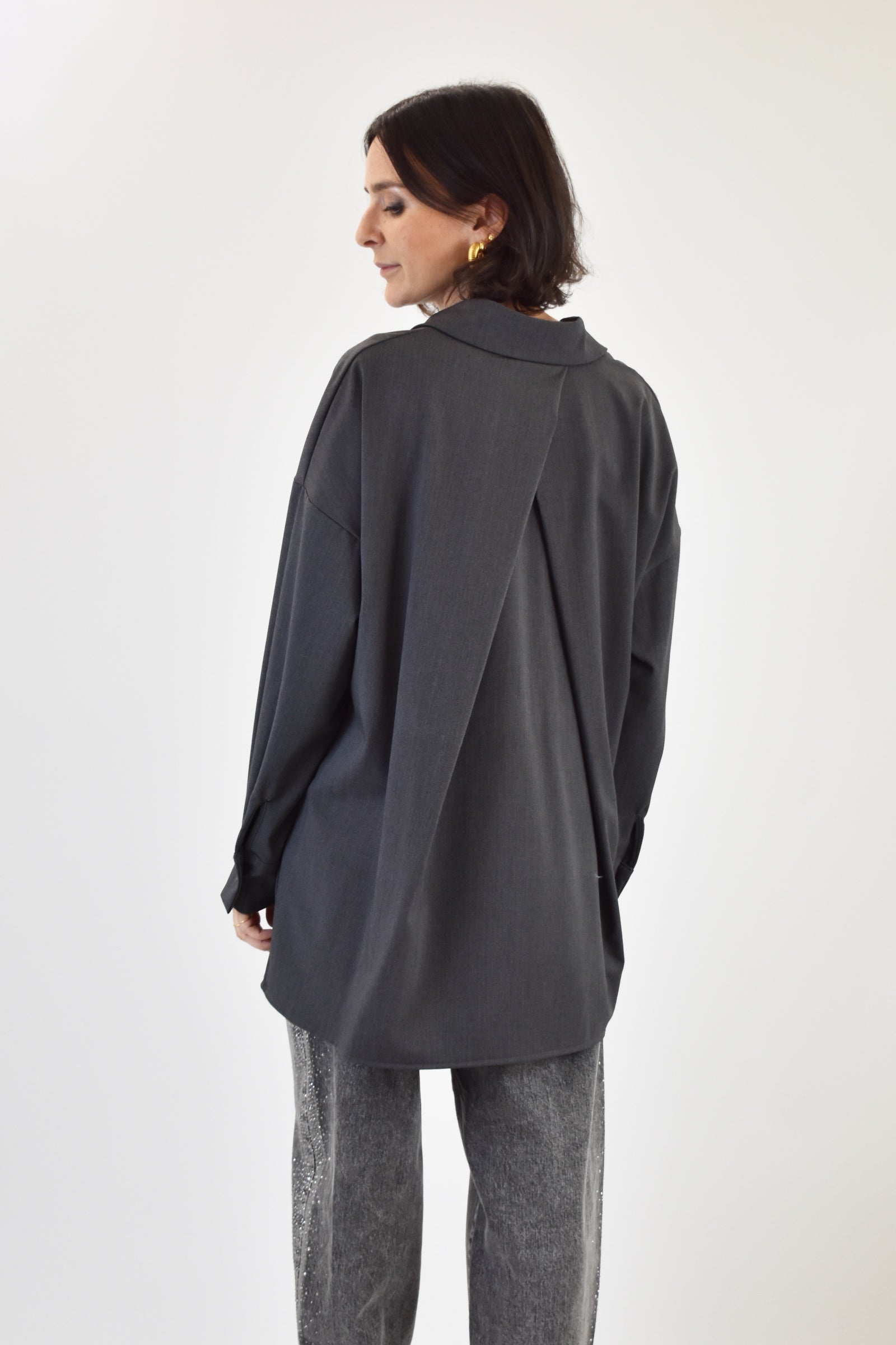 Camicia oversize annodata