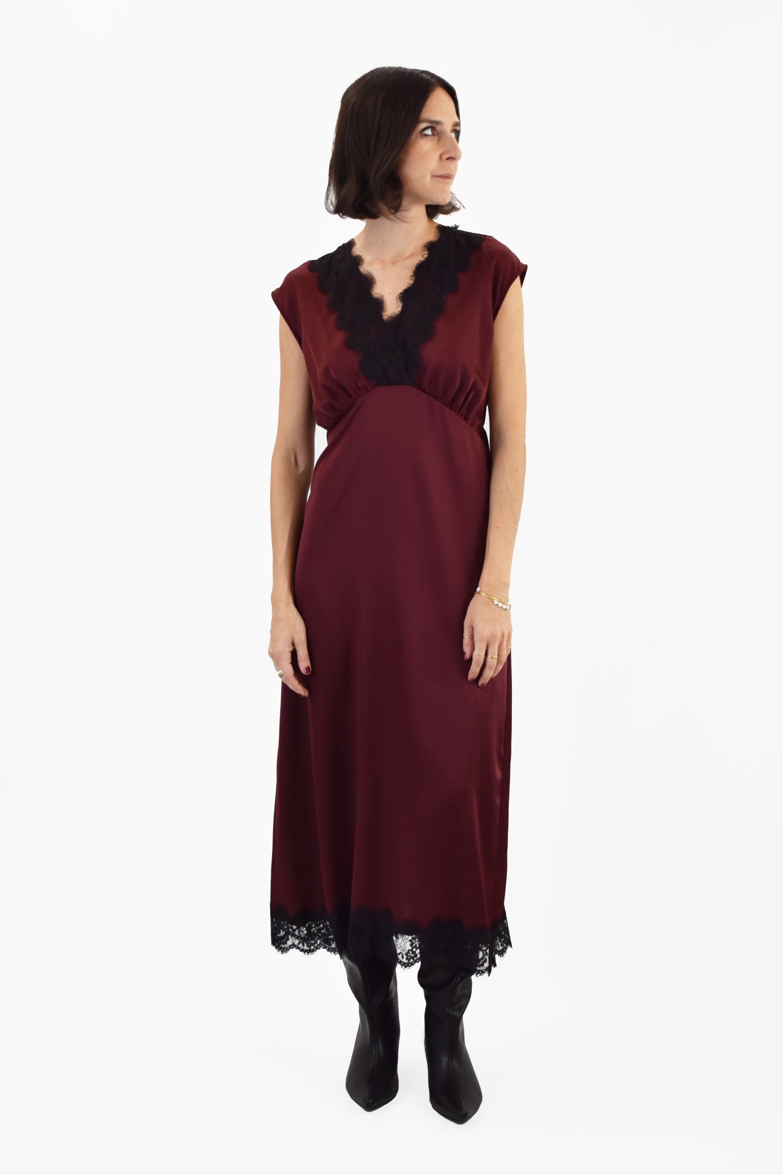Abito raso pizzo lingerie