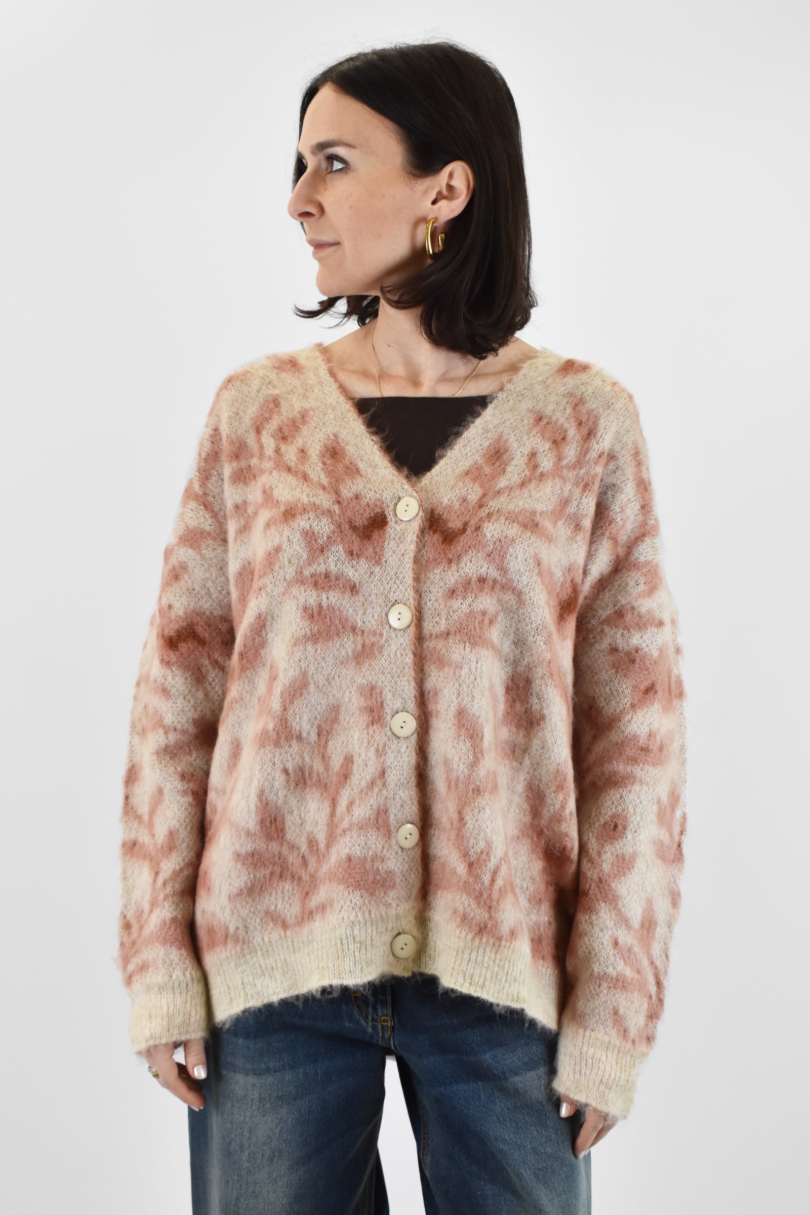 Cardigan jaquard fantasia