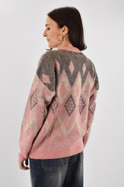 Maglia rombi jaquard