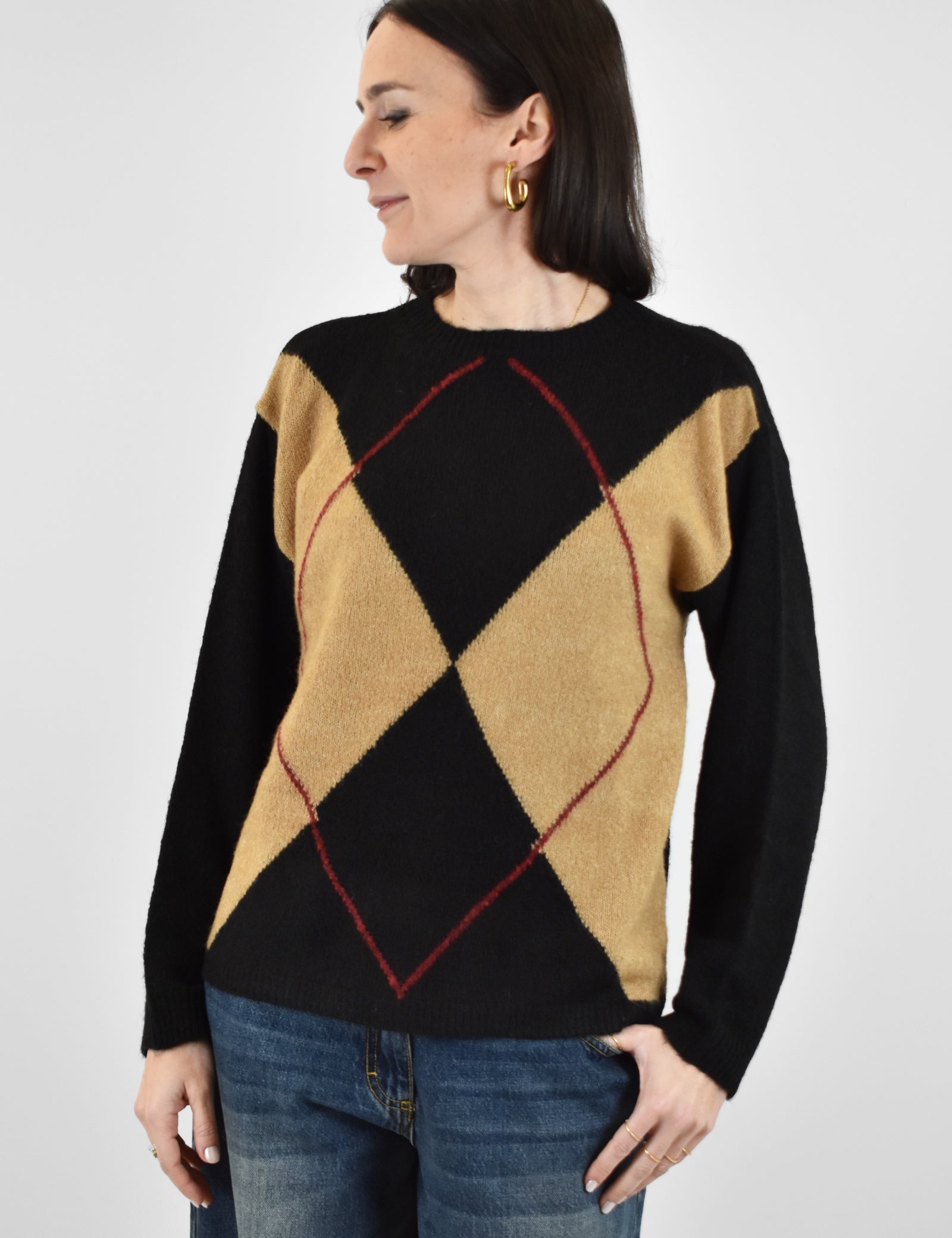 Maglia girocollo rombi