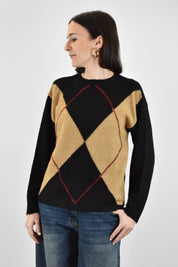 Maglia girocollo rombi