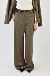 Pantalone quadri con cintura