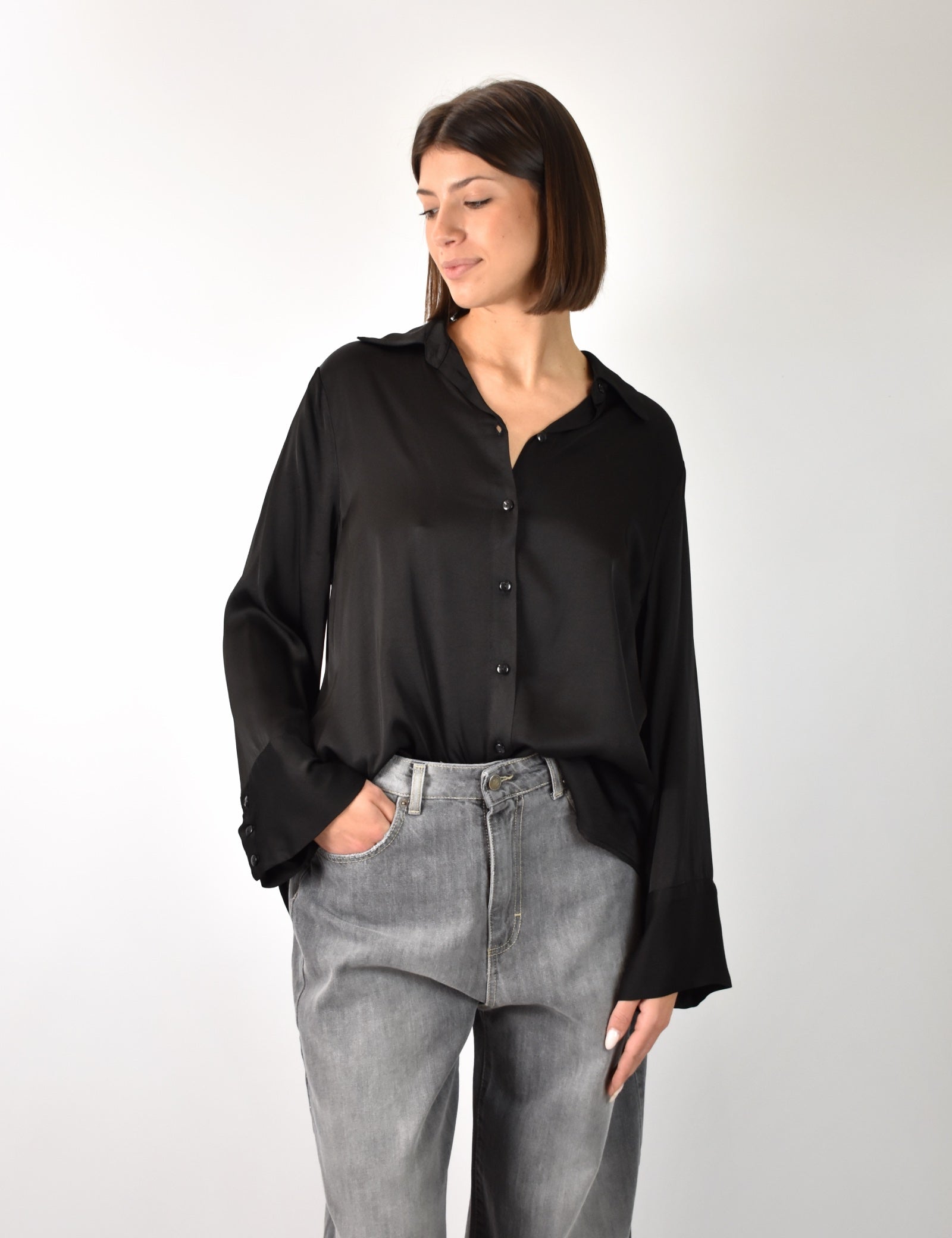 Camicia manica ampia viscosa