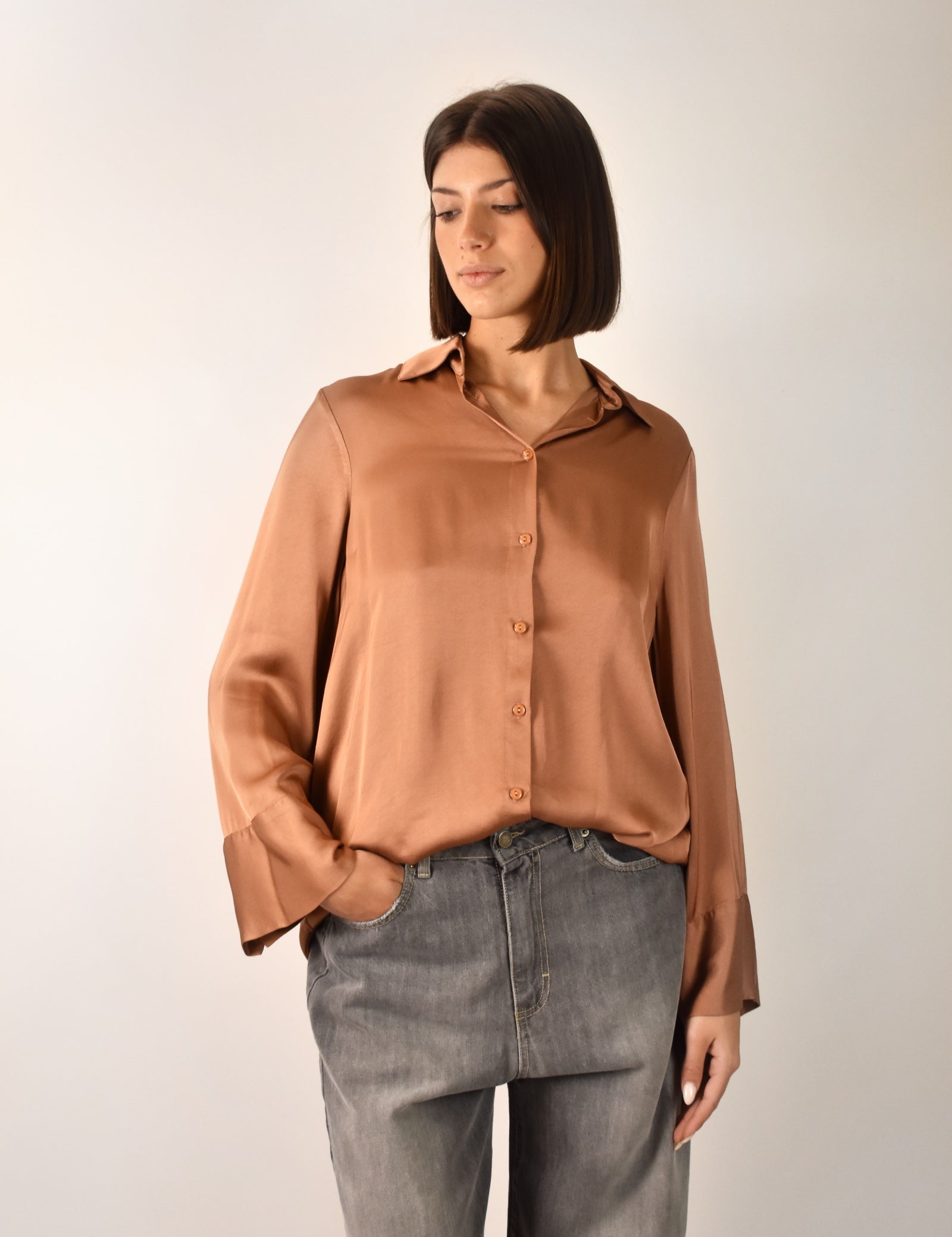 Camicia manica ampia viscosa