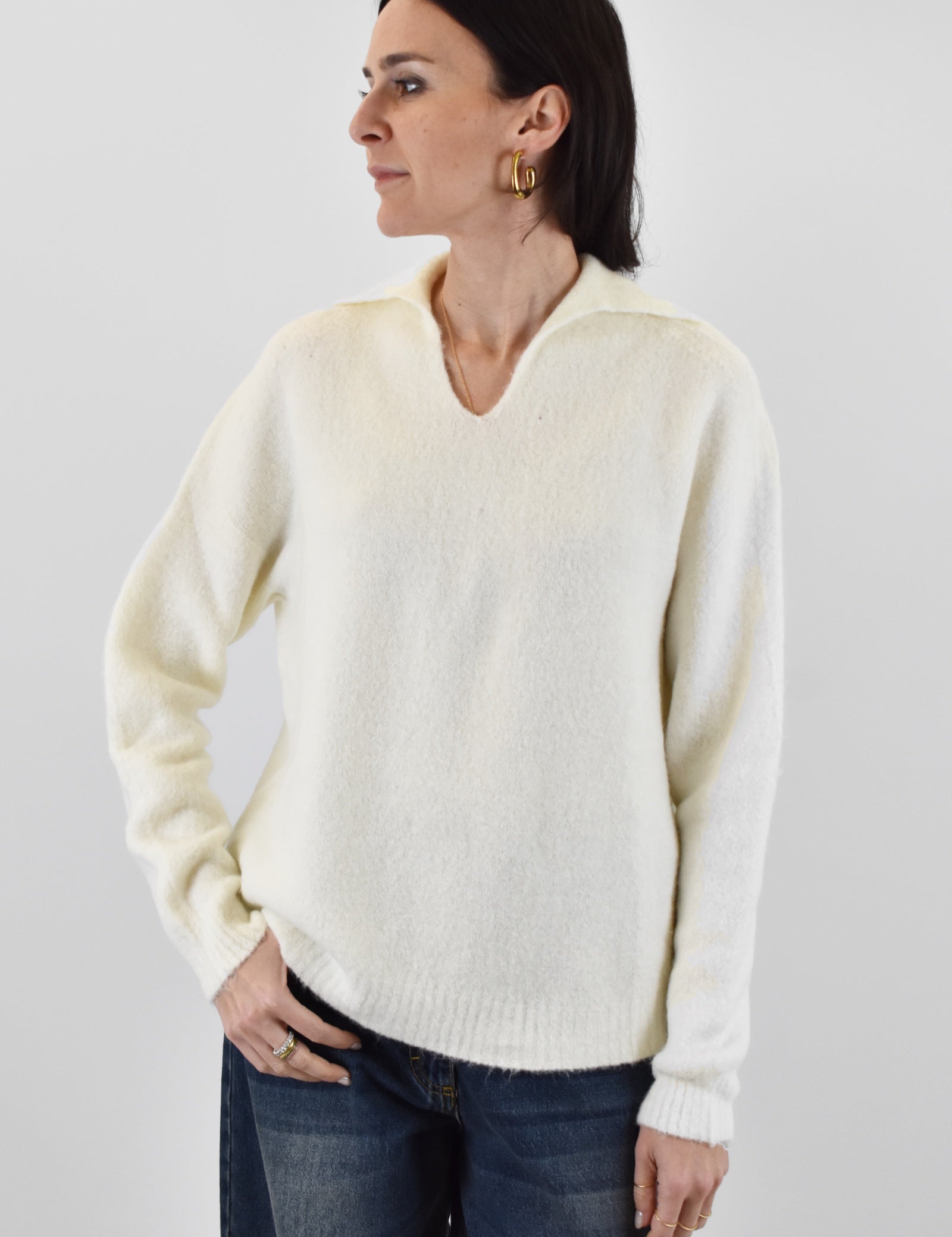 Maglia polo scollo derby