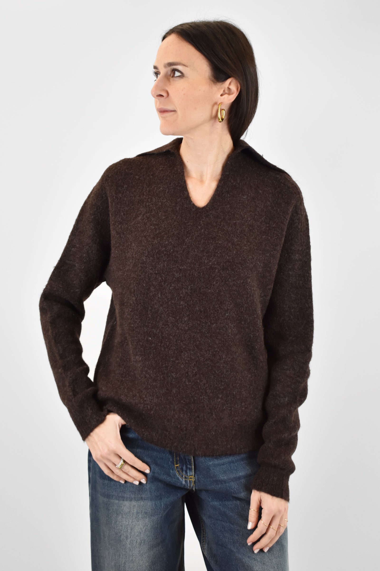 Maglia polo scollo derby