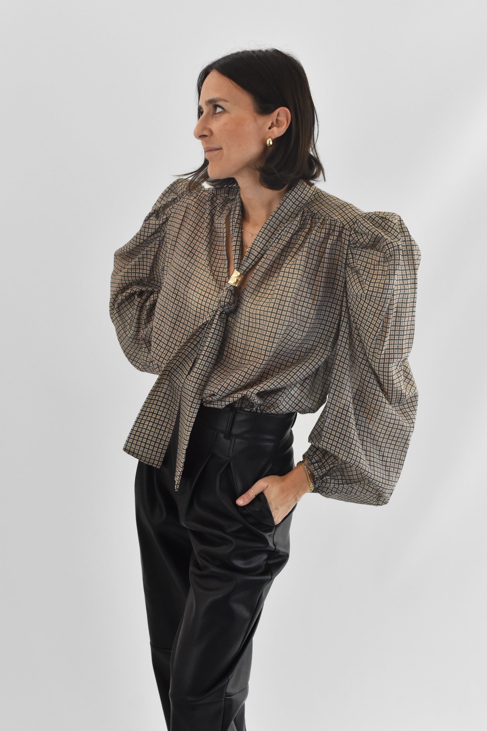 Blusa fusciacca quadretti