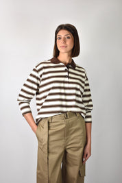 Polo righe manica lunga