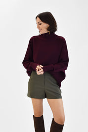 Maglia lupetto 100% lana