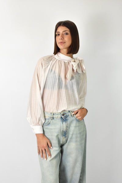 Camicia fiocco gessata