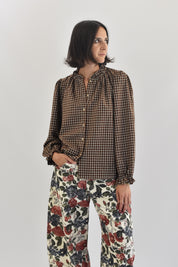 Camicia check con frappe