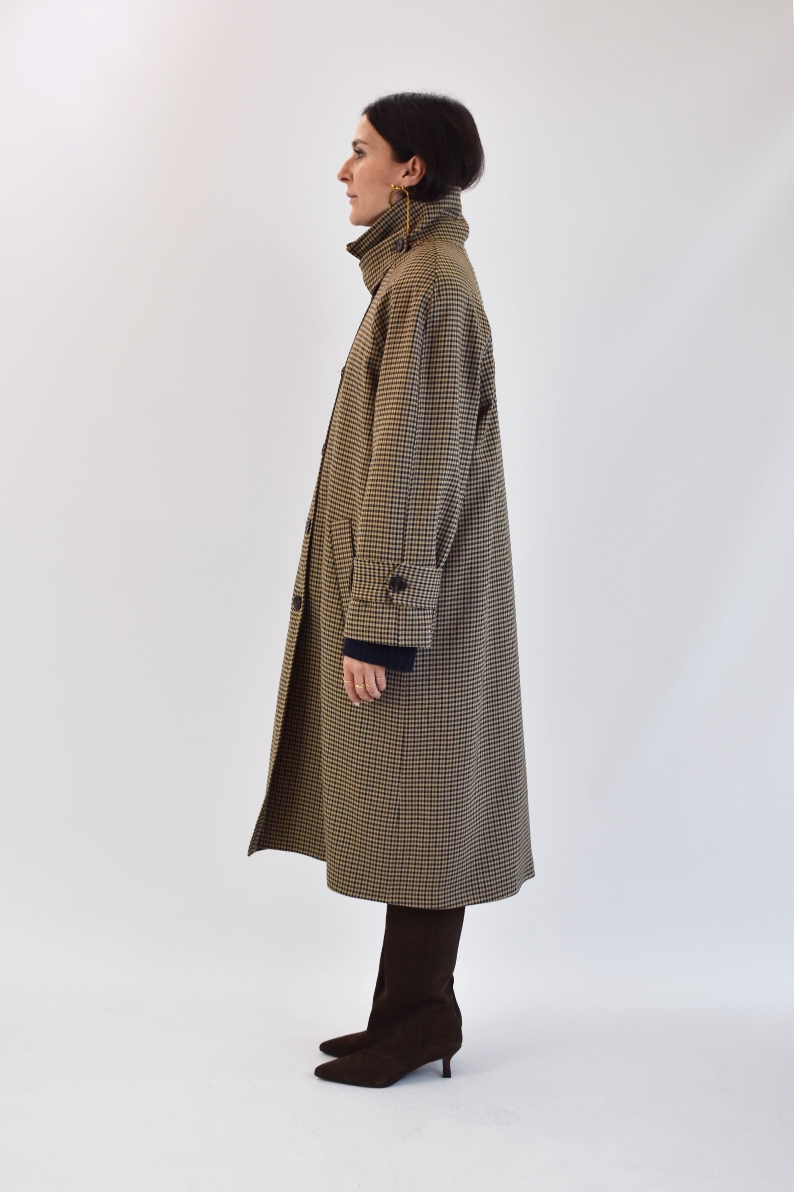 Cappotto lungo quadretti