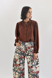 Camicia check con frappe